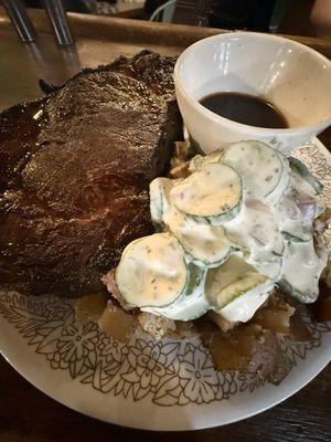 16oz prime rib with German American potatoes