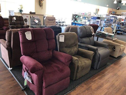 Lift chairs, and medical supplies... everything you need to recover from surgery.