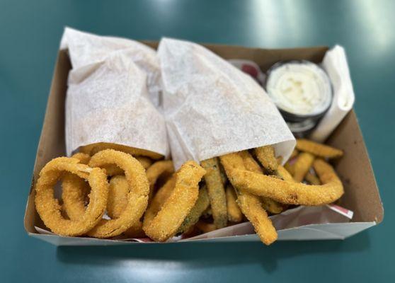 Onion Rings, Fried Zucchini