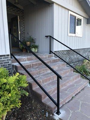 Custom front step rails