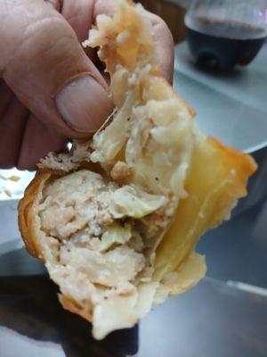 Supposed to be an egg roll. Threw it in the garbage garbage, threw it back at me.