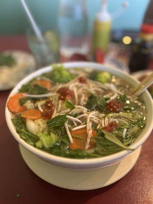 Chicken Pho with extra veggies