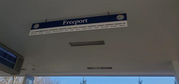 Freeport to Boston (North Station) stops.
