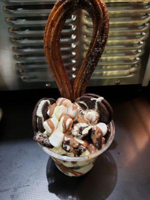 Oreo Churro With Ice Cream