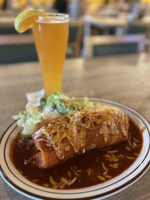 Carne Asada Burrito & a Blue Moon!