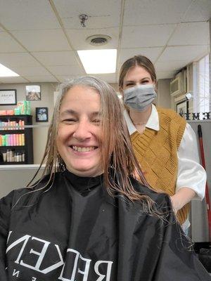 My new hair stylist. Shes Awesome!!!