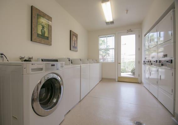 Community laundry room.