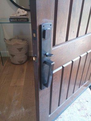 Ashley Norton door handleset installed.