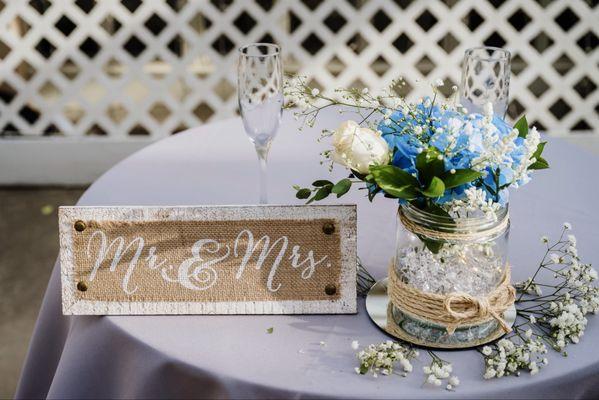 Bride and Groom table