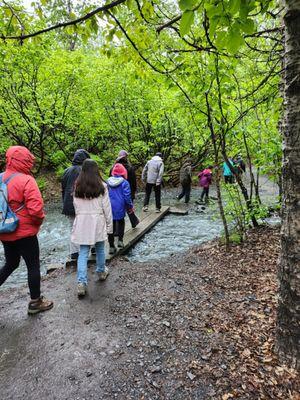 Passing rivers as we walked to Exit Glacier