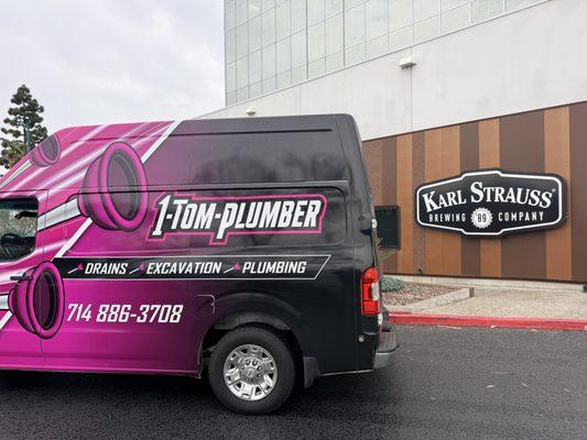 Pink Plunger
1 Tom Plumber Anaheim Brea in Action
Karl Strauss Brewery
iconic location here in Anahei