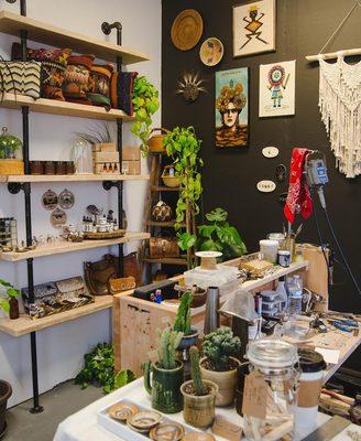 You can see Cailey making her jewelry right in the shop!