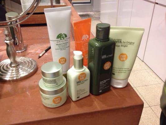 Received a free mini facial.