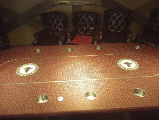 Poker table layout