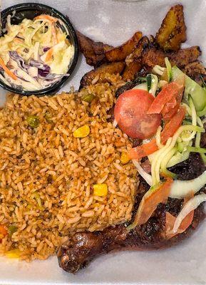 Jollof rice and chicken 4/5 $20