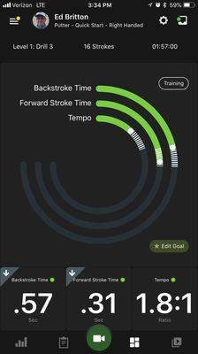 Best way to improve putting is developing good tempo. Blast technology gives us instant feedback. Try it during your next lesson.