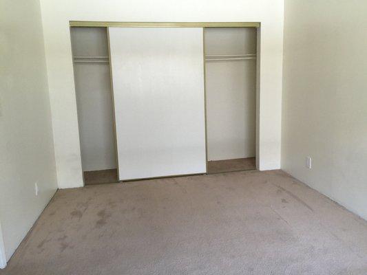 Bedroom where roaches would climb in the ceiling