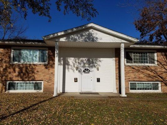 Front of building on Falls Avenue.