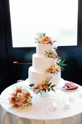 Taka styled our wedding cake perfectly! Along with a beautiful 'toss bouquet' that we gifted to my grandma for her birthday!