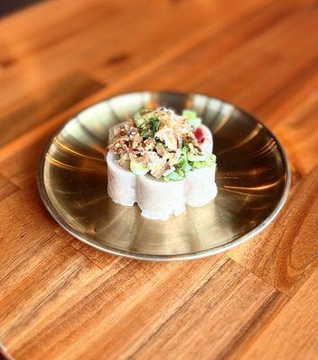 o-kue or steamed taro cake