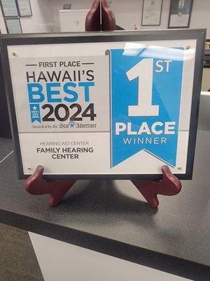 Thank you to all of our wonderful patients who voted for us.  It's great to be acknowledged and appreciated by our patients.