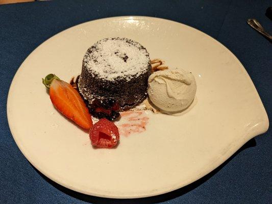 Chocolate lava cake sans lava