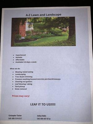 A-Z Lawn And Landscape