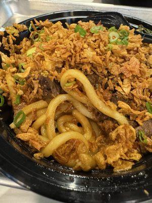 Udon noodles with bulgogi beef