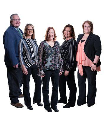 Meet the team! Jack, Julene, Jenell, Rhonda & Christy! Not pictured: Amanda, the cheerful voice when you call, and likely 1st you see!