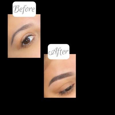 Ombré shaded eyebrows