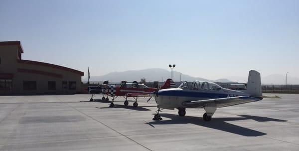 Our 3-Ship. One T-34B and two Yak-52s.