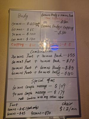 Current prices as of December 2025