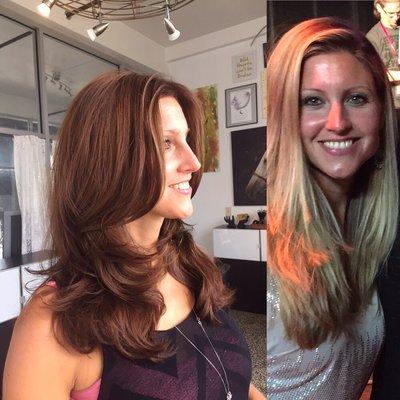 Took long time blonde client to a beautiful brunette