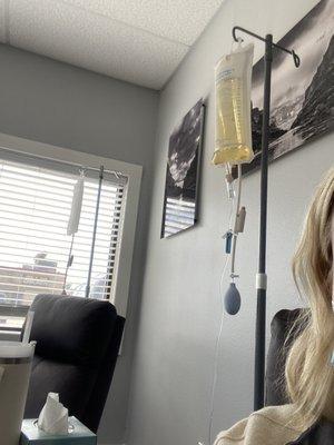 Kathy was so welcoming and thoughtful, I highly recommend whether you're sick or just need a quick hydration boost!