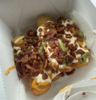 Loaded Bacon Cheese Fried Yuca - so good!