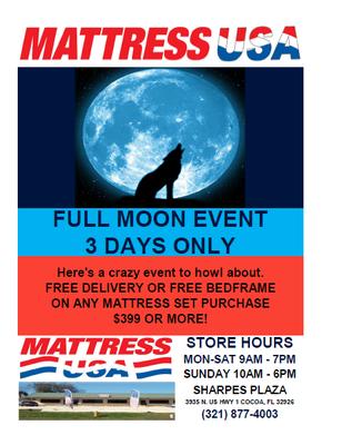 FULL MOON EVENT
3 DAYS ONLY