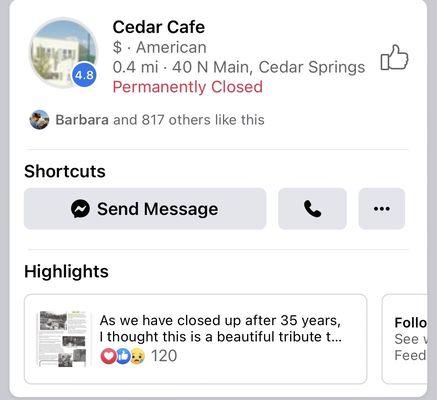 Permanently Closed, 2020