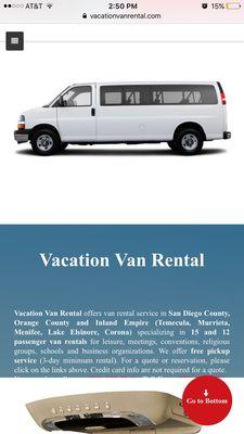VACATION VAN RENTAL
