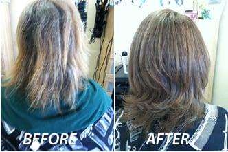 Brazilian Blowout Treatment before and after. Example 3
