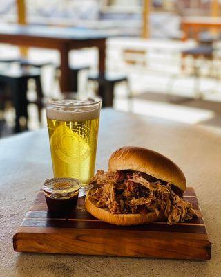 Smoked pork sandwich