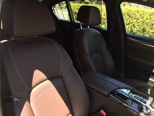 Full detail on this custom BMW Individual 550i interior.