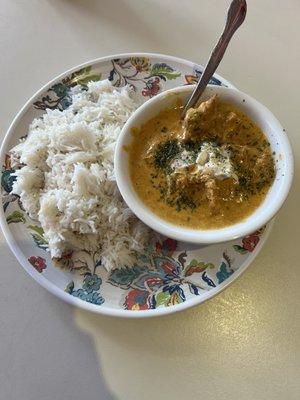 Had a delicious dinner! Butter chicken!