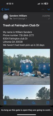 sentry management didn't pay republic service Sanitation. Then lied saying trash was pick up for two months.