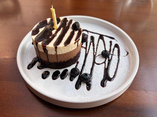 A treat that Martha got it fresh from the kitchen for my birthday! We loved it!