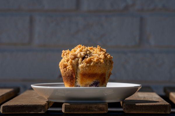 Blueberry muffin housemade at our Southport location