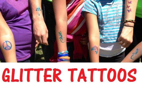 glitter tattoos