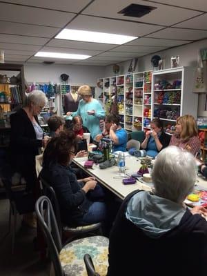 Tuesday night knitting group!