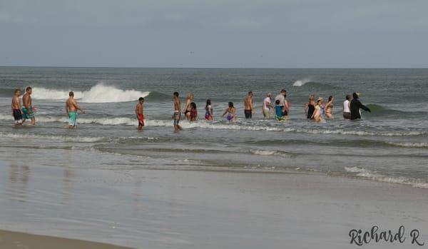 Polar Bear Plunge in January 2016 - Note the penguin! Also Skipper and Gilligan were here!