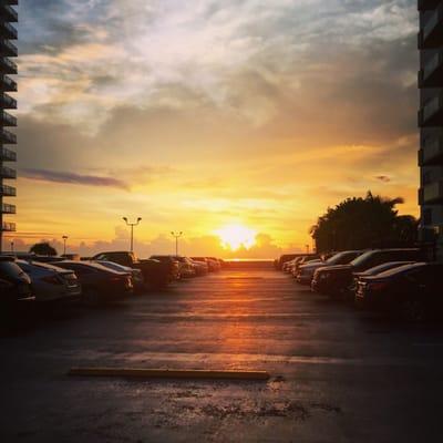 Sunrise view from the top parking lot.