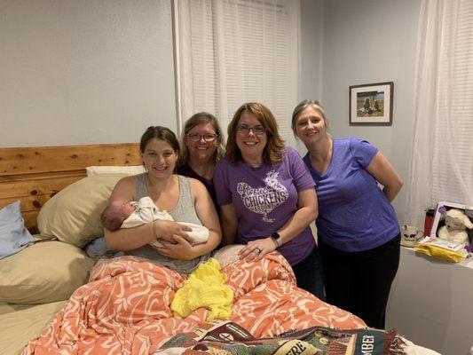 The Wellborn team with new mama